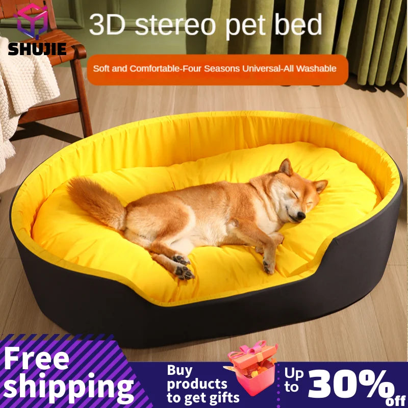 Bed for Dog Cat Pet Kennel Medium Dog Sofa Bed Cushion Pet Calming Dog Bed House Pet Supplies Accessories Four Seasons Universal